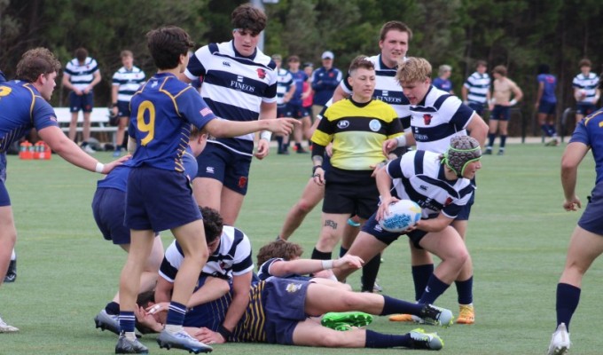 Action from the 2024 Carolina Ruggerfest. Alex Goff photo.