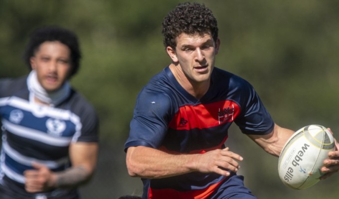 Saint Mary's outside center Erich Storti scored four. David Barpal photo.