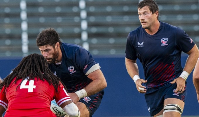 Greg Peterson gets his 50th cap. David Barpal photo.