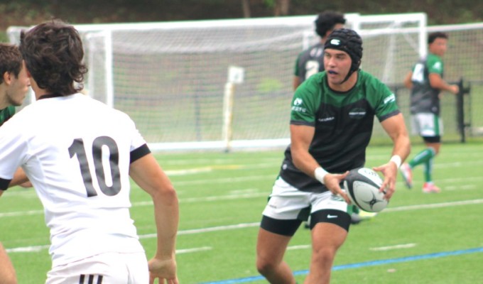 This is Babson vs AIC in 15s, but it has Reed Santos in the photo so we're using it. Alex Goff photo.