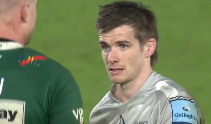 MacGinty shakes hands post-game against London Irish. Photo from Youtube.