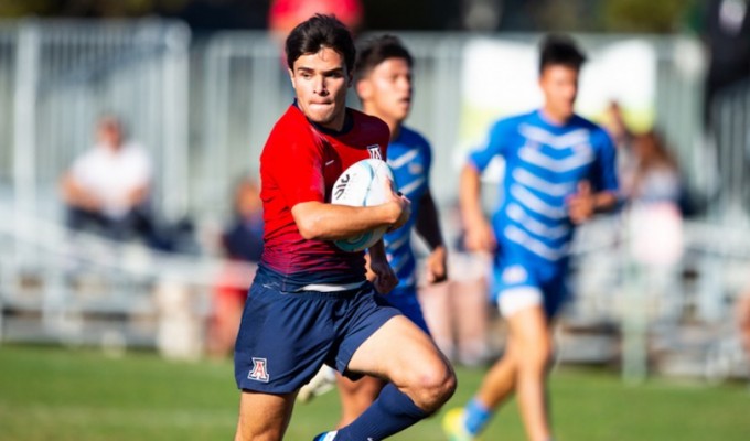 Arizona in action at the 2019 West Coast 7s. David Barpal photo.