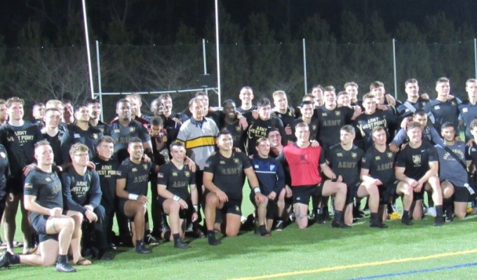 The Army players, coaches, and supporters post-game.