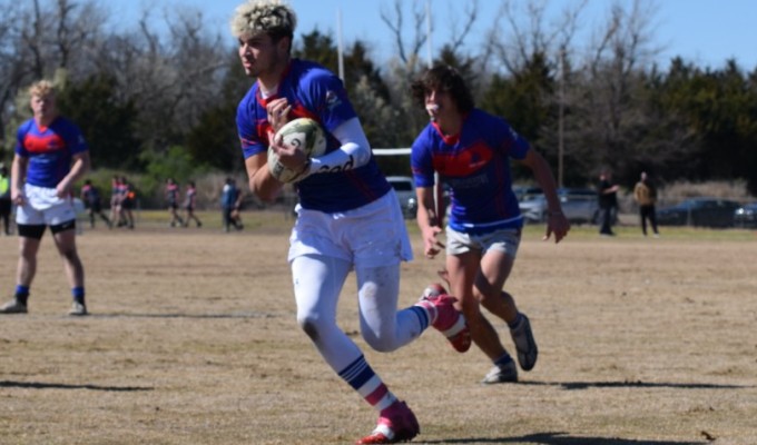 Yetxiel Perez-Gilbes scored seven tries, including the tournament-winner, for Bixby. Photo Karen Dougan.