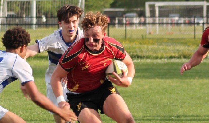 Brandon Bourg had a huge game for Brother Martin in a win over New Orleans Jesuit. Photo Brother Martin Rugby.