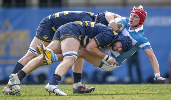 Cal's defense was, unsurprisingly, solid. Photo Cal Rugby.