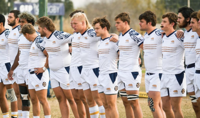 The California Grizzlies line up before their second match.