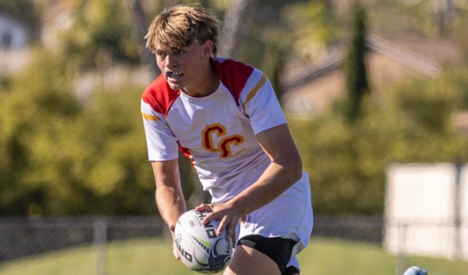 Kingston Hawkins for Cathedral Catholic in Southern California. Photo John Fraser.