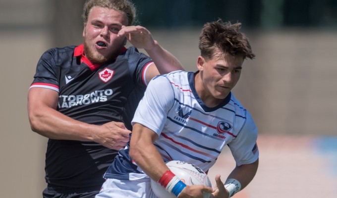 The USA U18s in action vs Canada at the Corendon Summer Tour. Ian Muir photo.