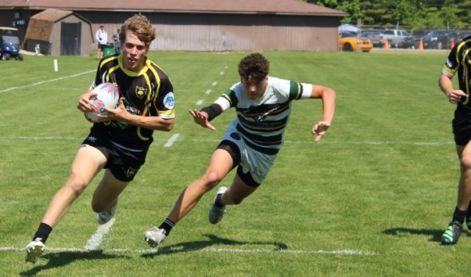 One of our better photos from the Boys HS National Championships last spring. Danville going in for the try. Alex Goff photo.