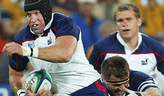 Dave Hodges during the 2003 Rugby World Cup. Photo Rugby World Cup.