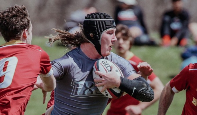 Texas State and Minnesota in action in this past spring's ACR playoffs. Griff Hastings photo.