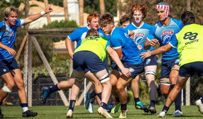 The EIRA players in training in Spain.