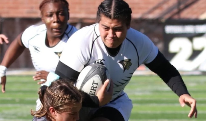 Eti Haungatau in action for Lindenwood. Todd Lunow photo.