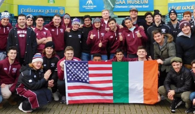 Fordham men on tour to Ireland with Irish rugby tours.