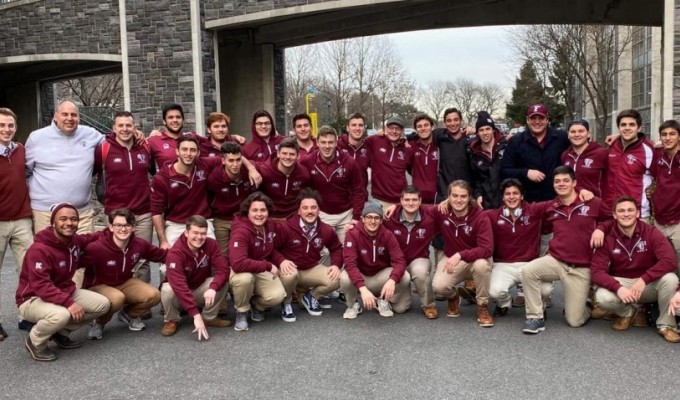 the Fordham rugby team gets ready to set off for Ireland.