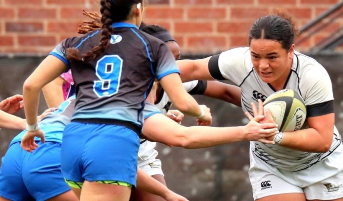 Freda Tafuna in action for Lindenwood vs BYU. Todd Lunow photo.