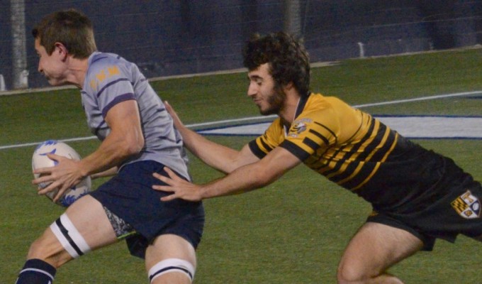 Braeden Mahoney scores for Georgetown. Craig Rowlings photo.