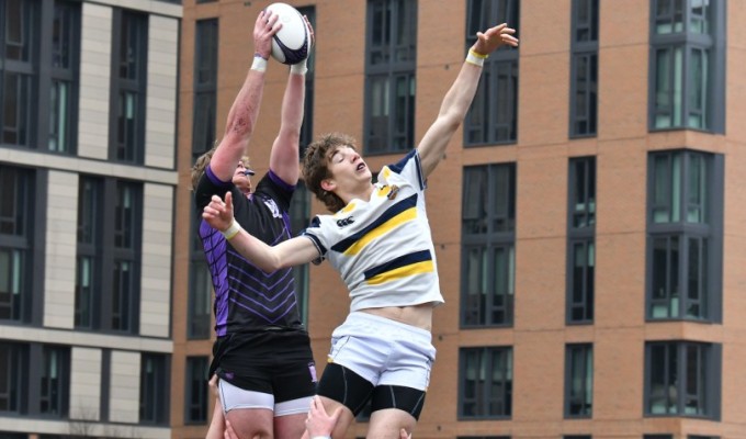 Gonzaga wins a lineout during their win over St. Ignatius HS Saturday. Terianne Sousa photo.