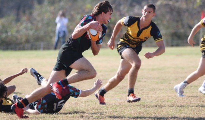 Harpeth Harlequins at the Tennessee HS 7s Championships. Jama Reagan photo.