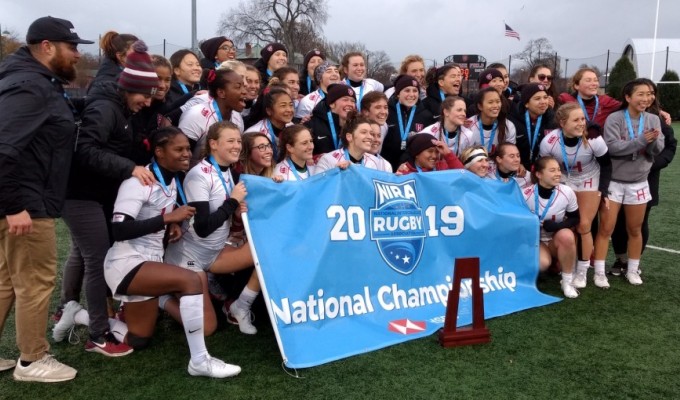 The 2019 Women's D1 NCAA champs, Harvard. Alex Goff photo.