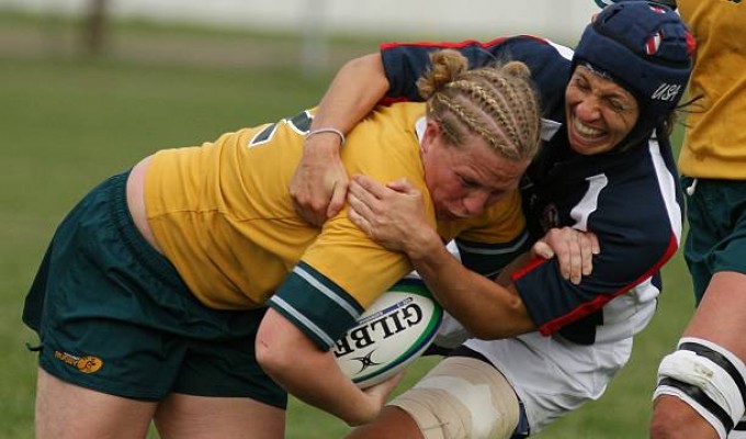 Health Hale makes a tackle against Australia in the 2006 Rugby World Cup. Photo World Rugby.