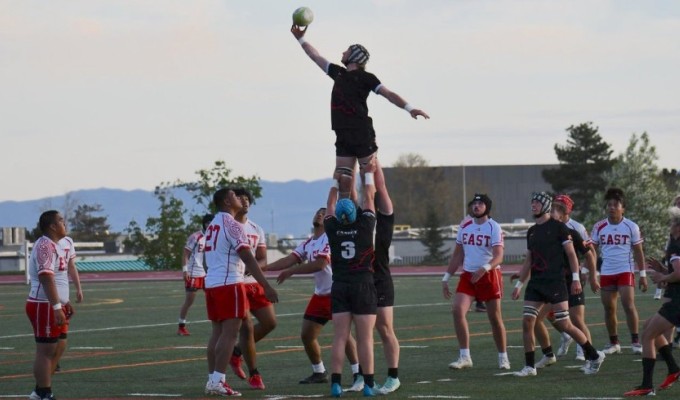 Herriman's Holden McKell dominated the lineout. Photo Travis Watson. 