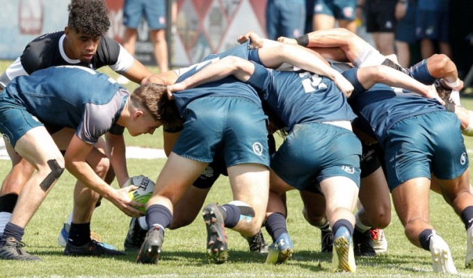 HS All Americans scrum down. Photo USA Rugby.