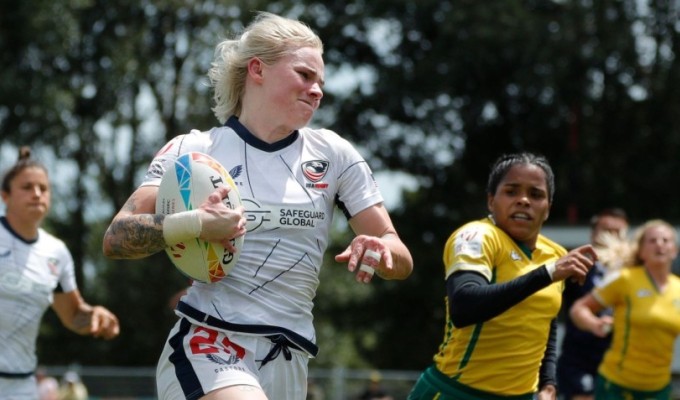 Sam Sullivan on her way. Mike Lee - KLC fotos for World Rugby