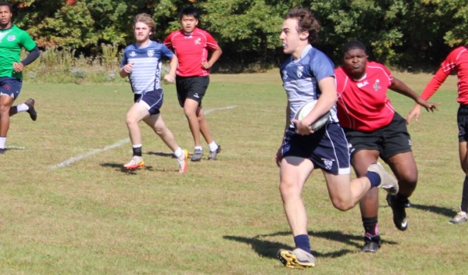 Hudson in for the try. Alex Goff photo.