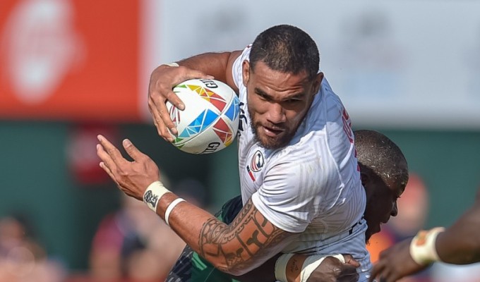 Martin Iosefo retired from the USA 7s team after playing in Dubai this past December. Ian Muir photo.