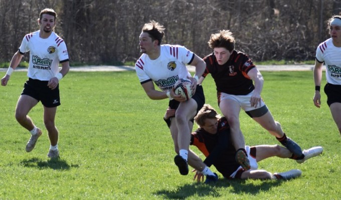 IUPUI in white. Photo IUPUI Rugby.