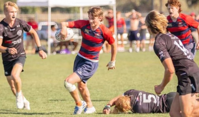 Jack Larsen finds some space for Herriman. Photo Jayce Hansen.