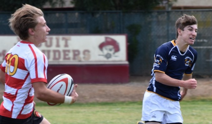 Jesuit found some space after giving up the opening try. Photo Curtis Popp.