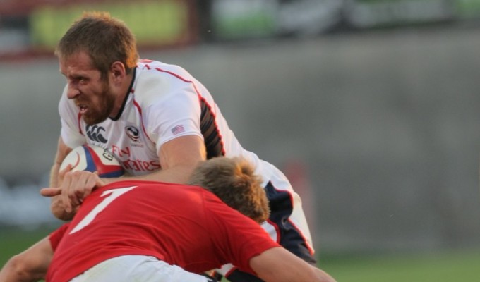 John Van Der Giessen carries the ball against Canada in 2011. Numina Photo.