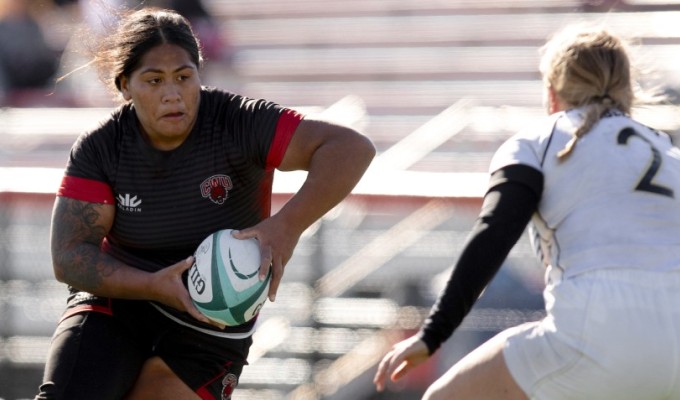 Mae Sagapolu is a prop with open-field skills. Photo CWU Athletics.