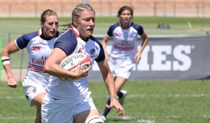 Kristin Zdanczewicz charging ahead vs Canada.