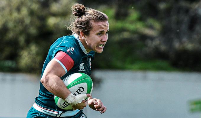 Kristi Kirshe logged four tries on Day One.