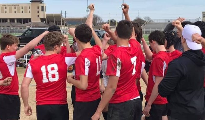 Lake Travis huddles up in 2020. It's a very different team in 2021.