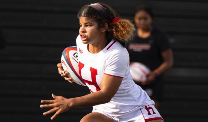 Lennox London scored almost three tries per game. Photo Harvard Rugby.