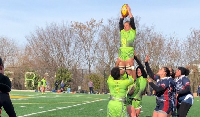 Life wins a lineout against the Capital Selects.