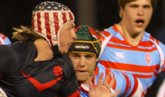 Luke Zehmke chasing down Jameson Beatty. Its playoff time in NC! Photo Dorothy Robey. 