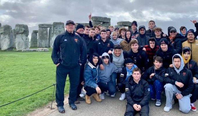 The Marin players stop by the mystical Stonehenge.