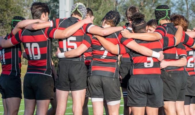 Marin Highlanders Huddle Up.