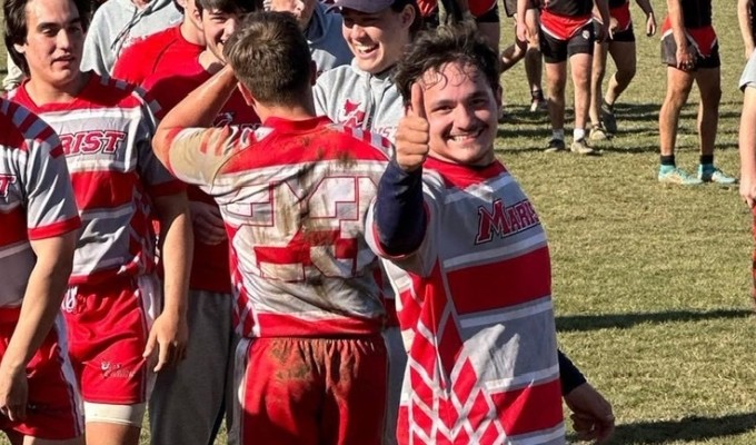 Marist players celebrate.