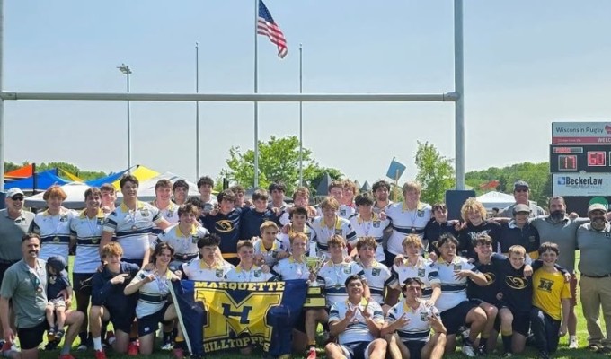 Marquette celebrates a tough final win.
