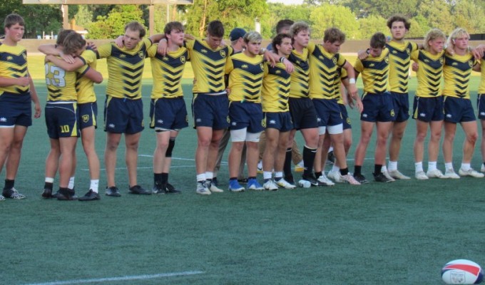 Post-match at the Rugby Ohio final, Moeller players ponder almost getting there. Alex Goff photo.