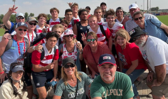 The North American Lions in Dubai with their coaches and supporters.