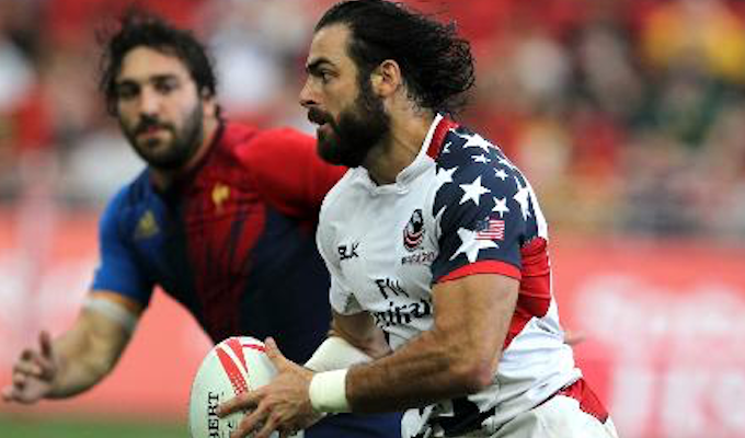 Nate Ebner for the USA in the 2016 Singapore 7s. Photo Martin Seras Lima for World Rugby.