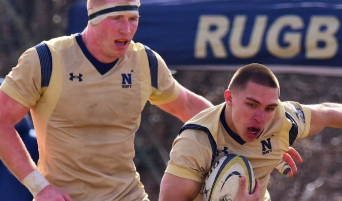 Navy advances. David Hughes photo.